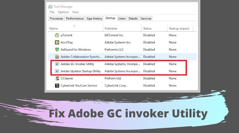 Adobe gc invoker Utility 