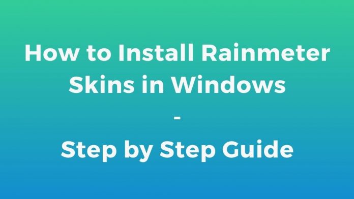 How to Install Rainmeter Skins