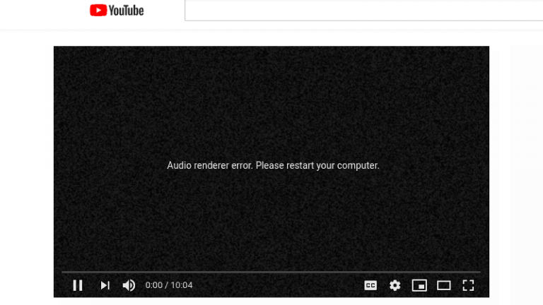 How to Fix YouTube Audio Renderer Error on Windows 10/8/8.1/7