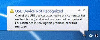 Fix USB Device Not Recognized