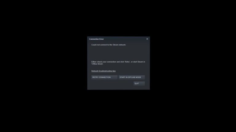 [Fixed] Steam Connection Error – Could Not Connect to Steam Network