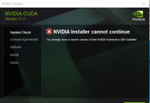 nvidia installer can't continue