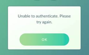 pokemon go failed to login