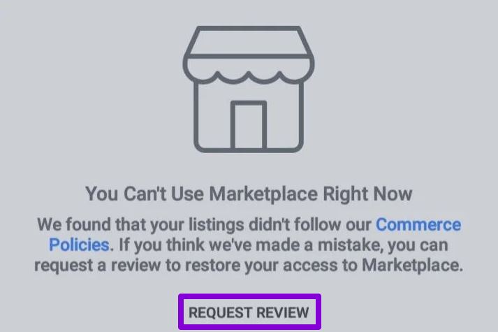 facebook marketplace not working