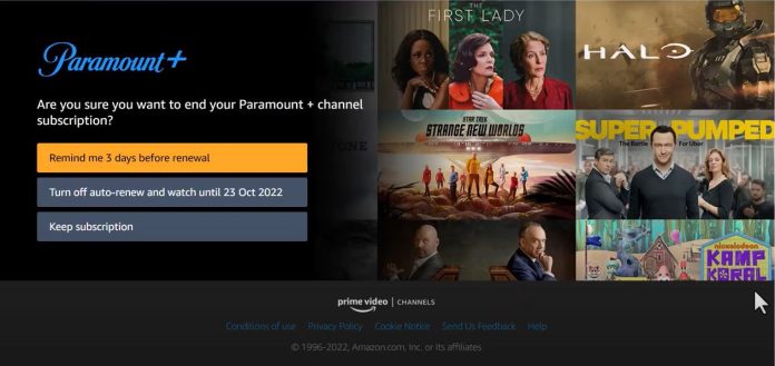 How to Cancel Paramount Plus on Amazon