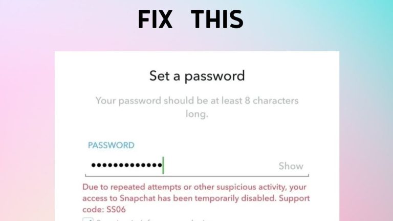 How to Fix Snapchat Support Code ss06 in 2023